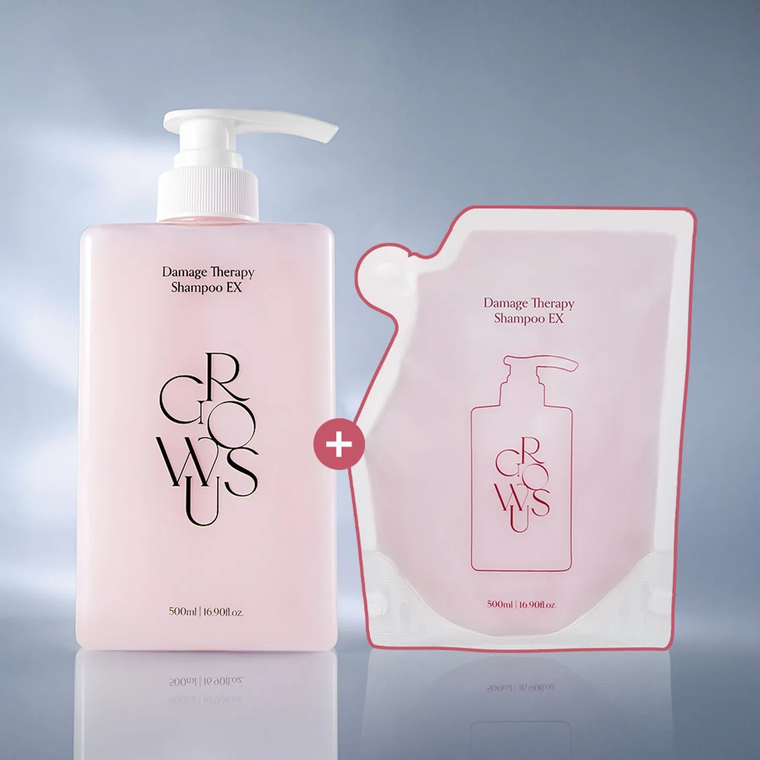 growus Damage Therapy Shampoo EX 500ml Refill Set