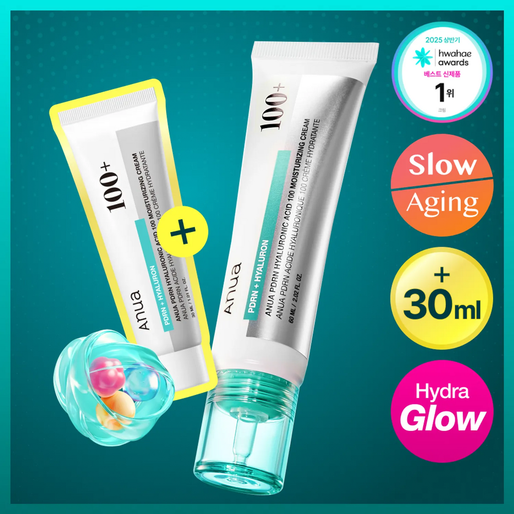 Anua PDRN Hyaluronic Acid 100 Moisturizing Cream 60ml Set (+30ml)