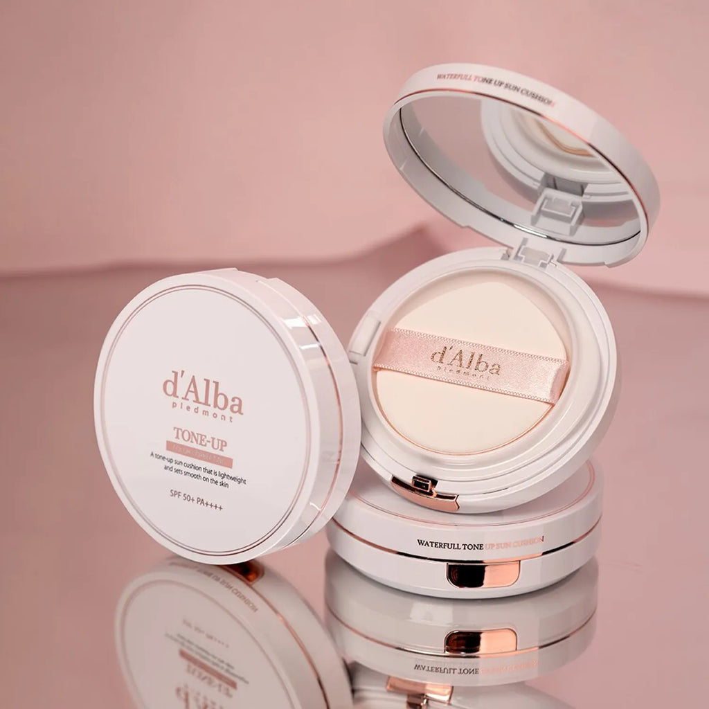d'Alba Waterful Tone Up Sun Cushion Duo Set (15g + 15g)