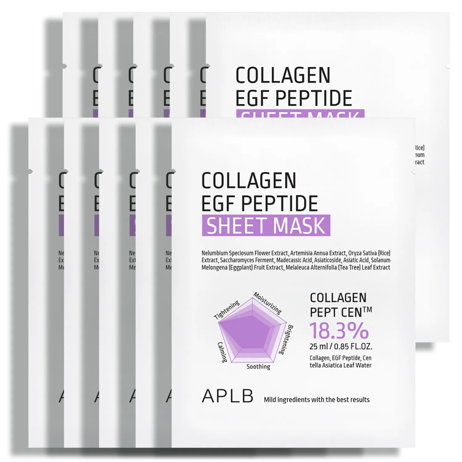 APLB Collagen EGF Peptide Sheet Mask 25ml*10ea