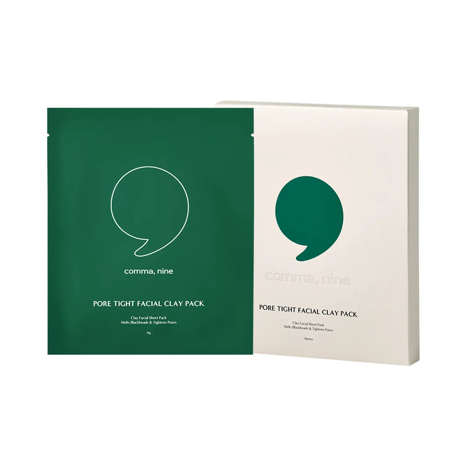 comma, nine Pore Tight Facial Clay Pack 4ea