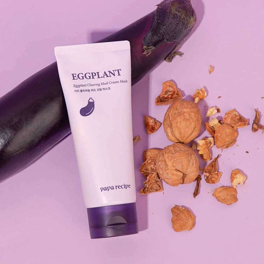 papa recipe Eggplant Clearing Mud Cream Mask 100mL