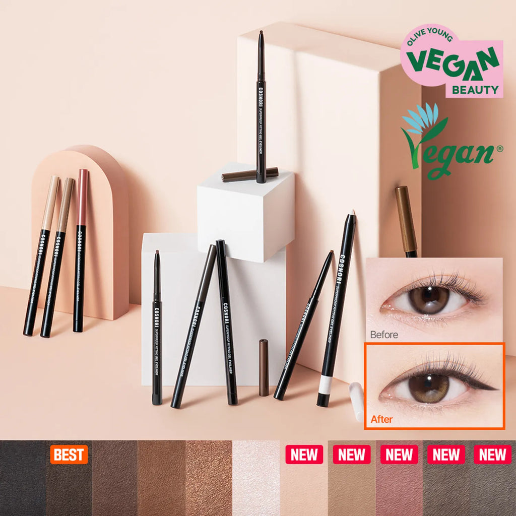 COSNORI Superproof Fitting Vegan Gel Eyeliner Pencil 1 + 1 Special Set