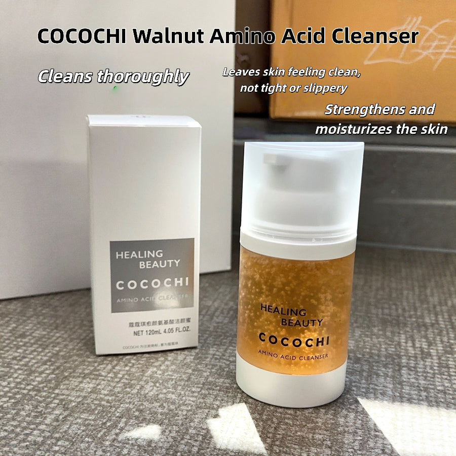 Cocochi Walnut Cleansing and Healing Amino Acid Facial Cleanser, foaming, gentle, removes blackheads, 120ml