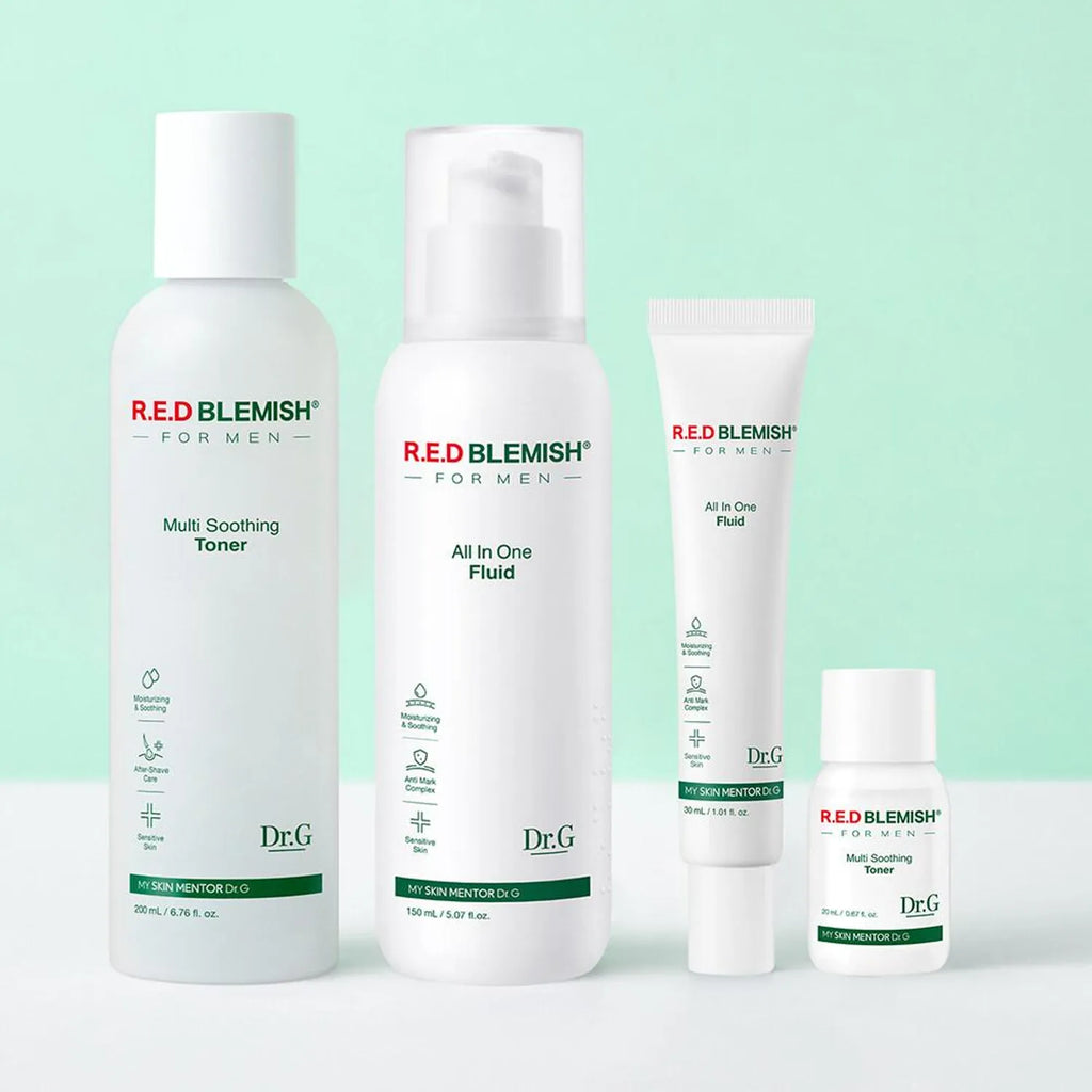 Dr.G Red Blemish For Men Multi Soothing Toner / Calming All In One 2P Set (+Miniature 2P)