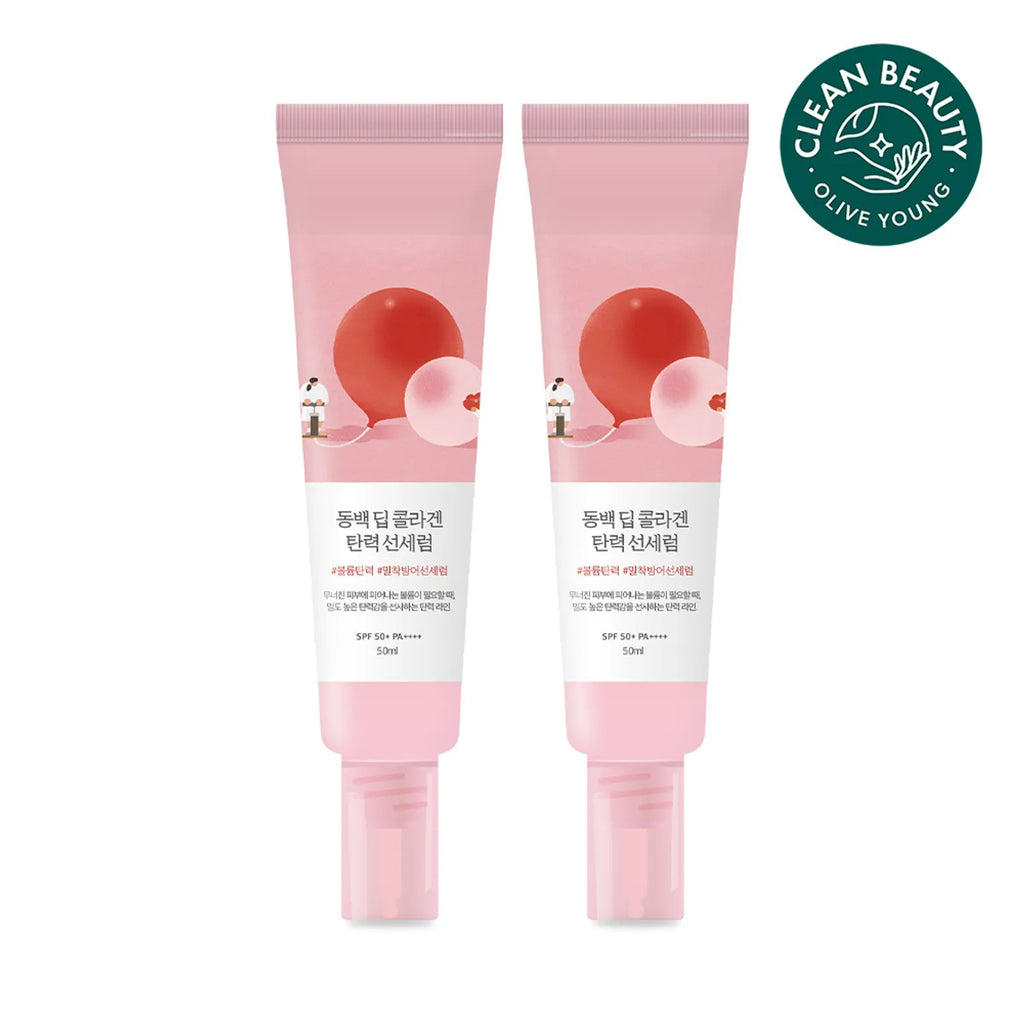ROUND LAB Camellia Deep Collagen Firming Sun Serum 50ml+50ml Set