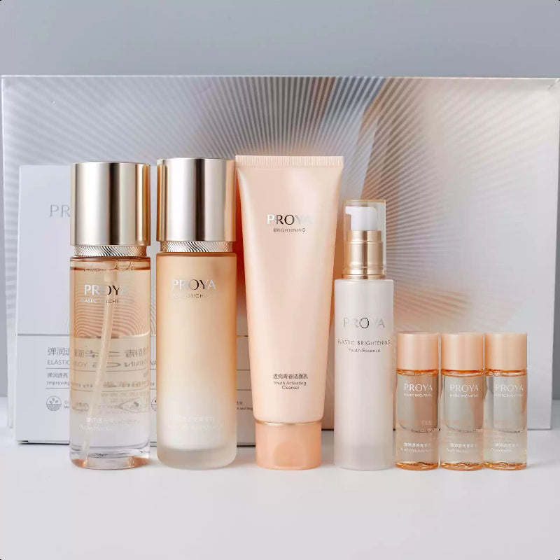 PROYA Double Defense Set  |essence（160+10*3）+Emulsion（120ml）+Serum（40ml）+Foam Cleanser（120ml）+Firming Nourishing Sheet Masks（5 Sheets）