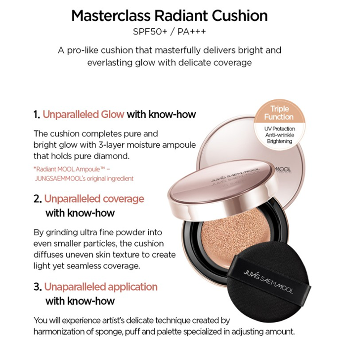 JUNG SAEM MOOL Masterclass Radiant Cushion (Refill included) SPF 50+/PA+++