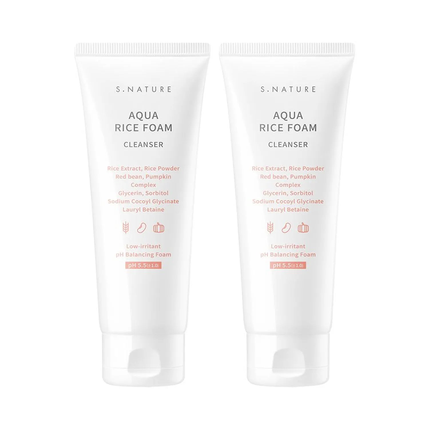S.NATURE Aqua Rice Foam Cleanser 160ml*2ea