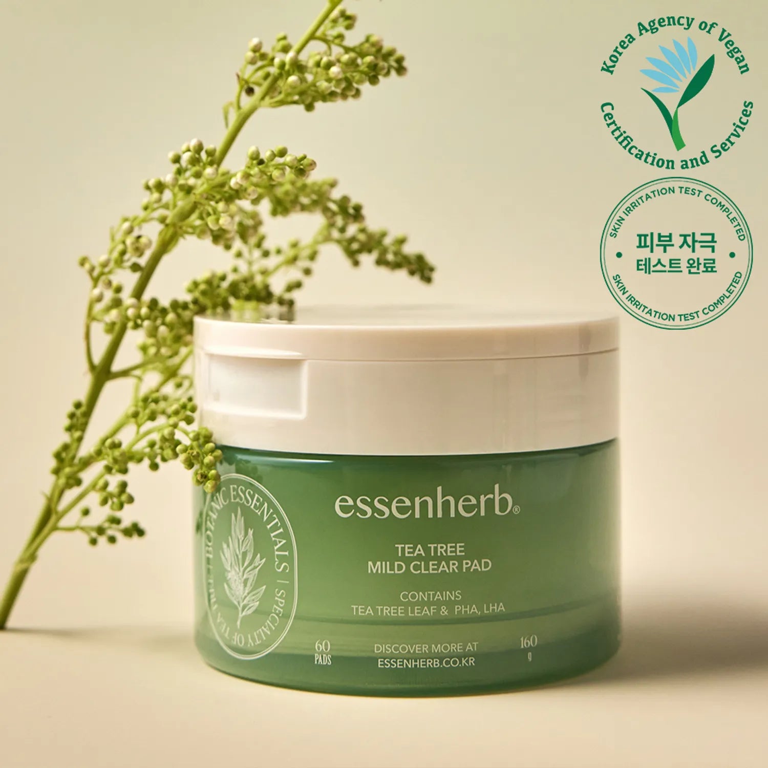 essenHERB Tea Tree Mild Clear Pad 60P