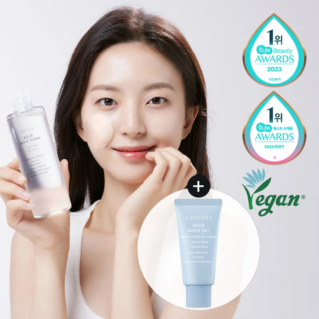 S.NATURE Aqua Oasis Toner 300mL Special Set (Free Gift: gel Cream 30mL)