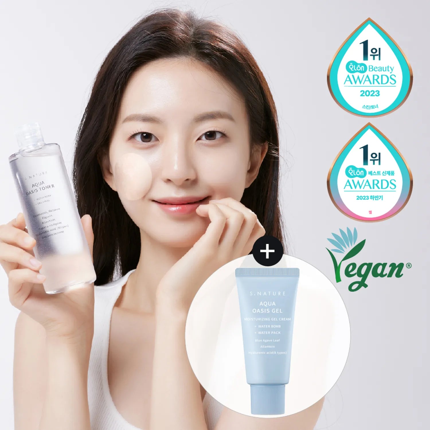 S.NATURE Aqua Oasis Toner 300mL Special Set (Free Gift: gel Cream 30mL)