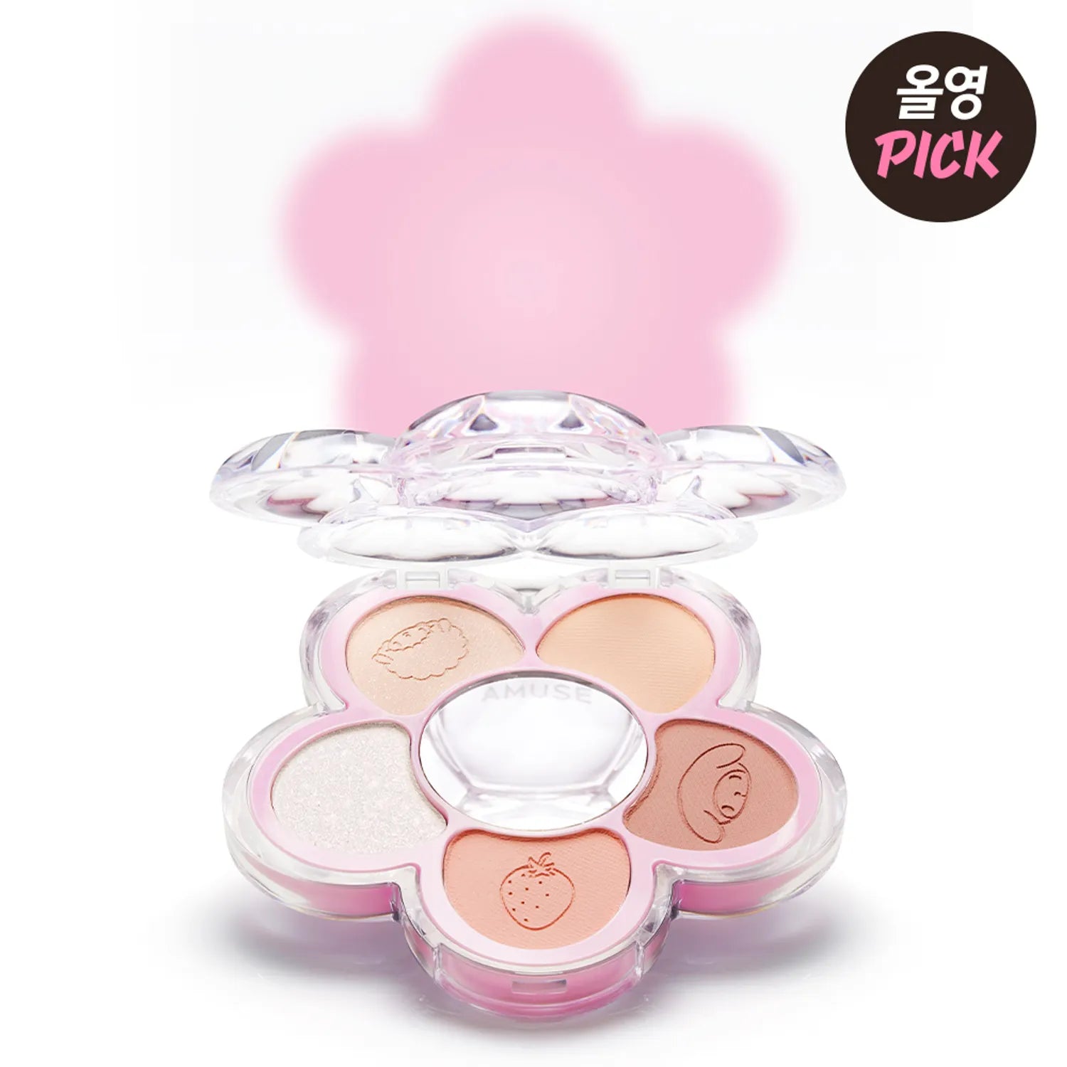 [MY MELODY & KUROMI EDITION] AMUSE Flora Eye Palette (+Acrylic Charm, Seal Sticker)