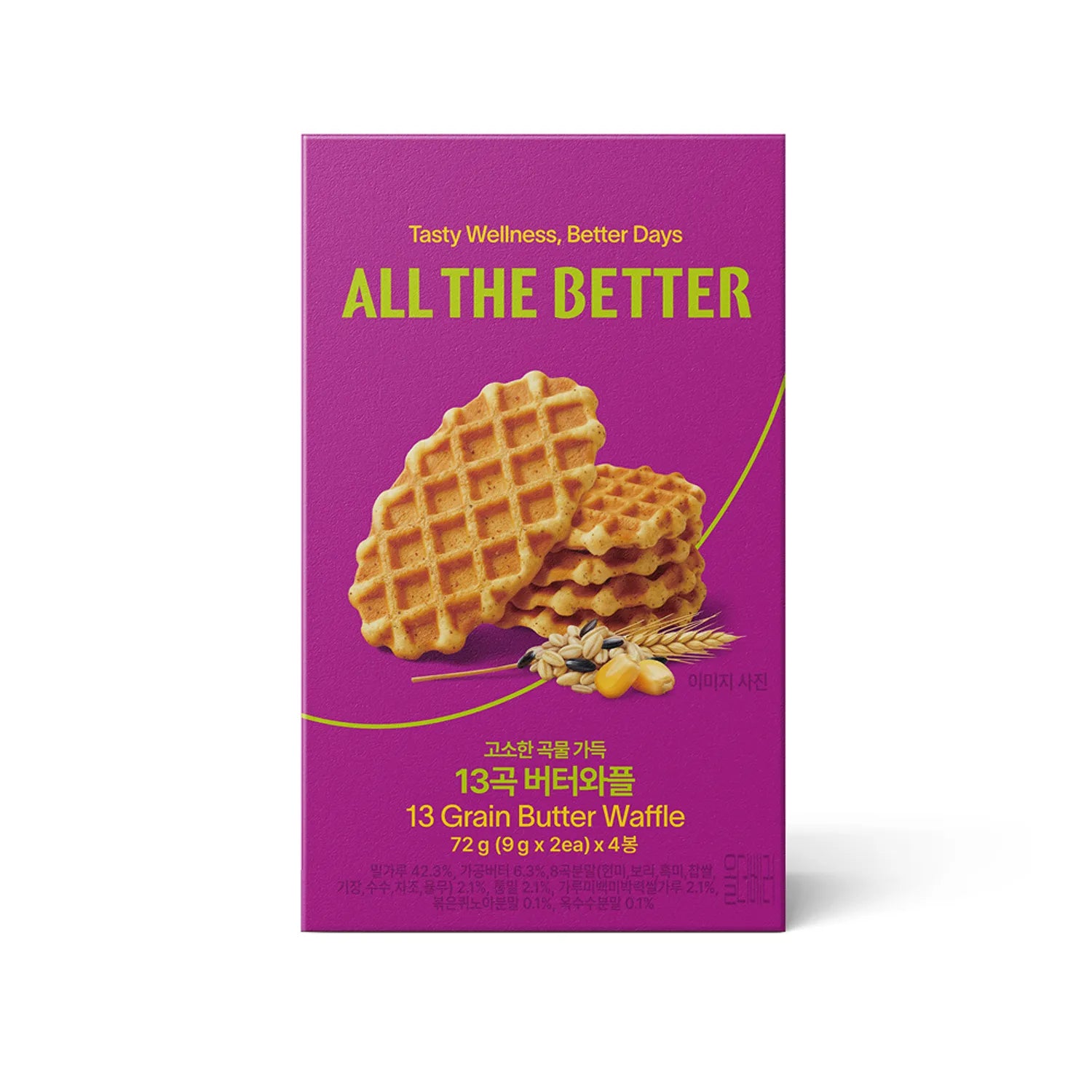 ALL THE BETTER 13-Grain Butter Waffle 72g