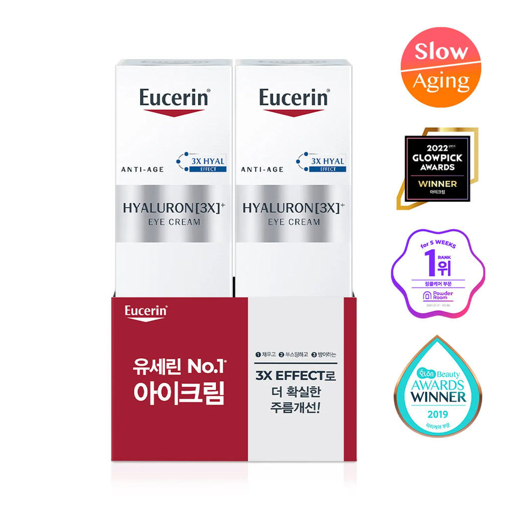 Eucerin Hyaluron Eye Cream 15ml Double Pack