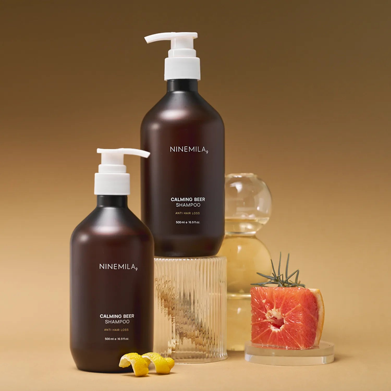 NINEMILA Calming Beer Shampoo 500ml Set (+Shampoo 60ml)