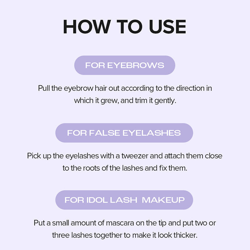 INHAK Round Tip Tweezer | eyelash comb eye lash makeup Tools Curler idol