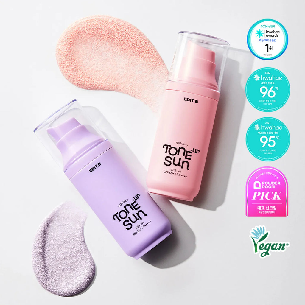 EDIT.B Sunday Tone-Up Sun Serum #Pink 55ml SPF50+ PA++++