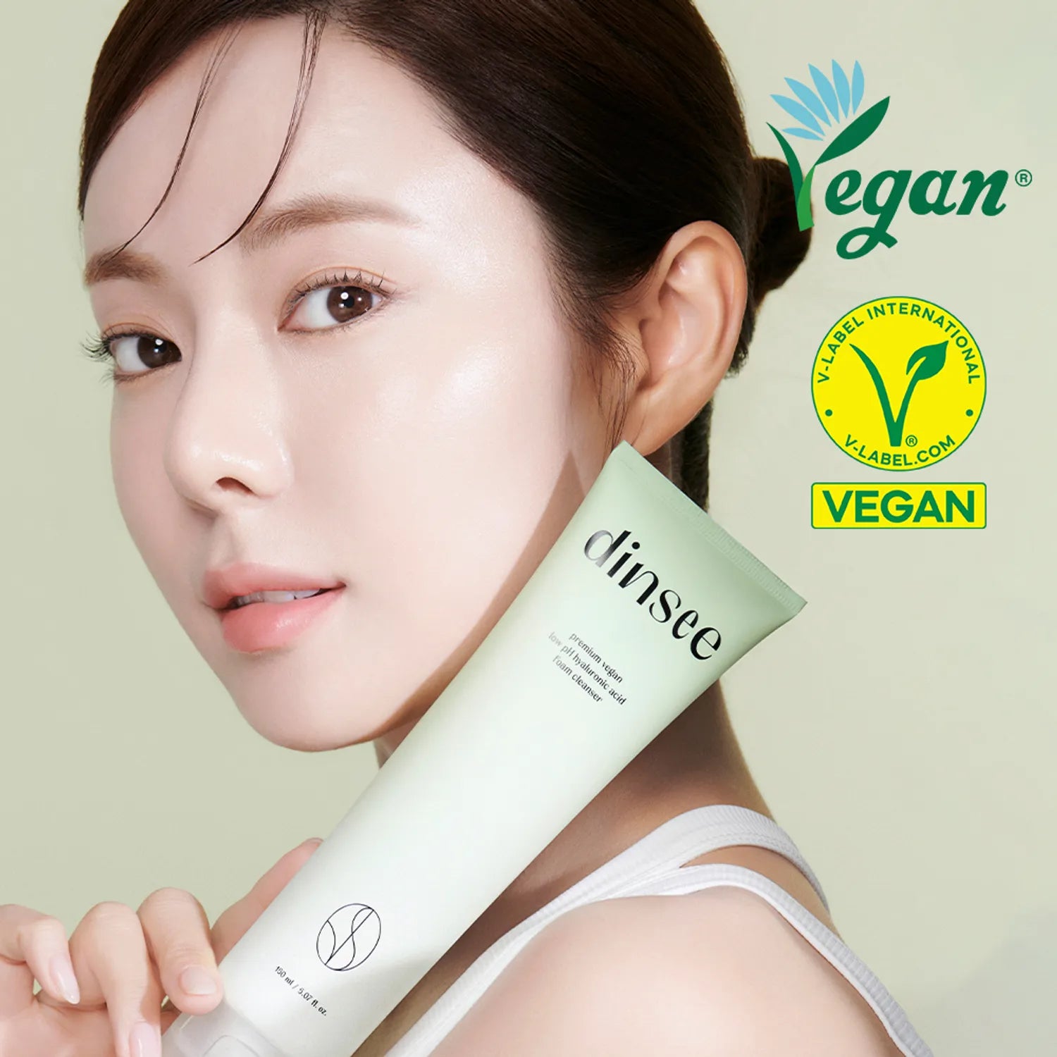 Dinsee Premium Vegan Low pH Hyaluronic Acid Foma Cleanser 150ml