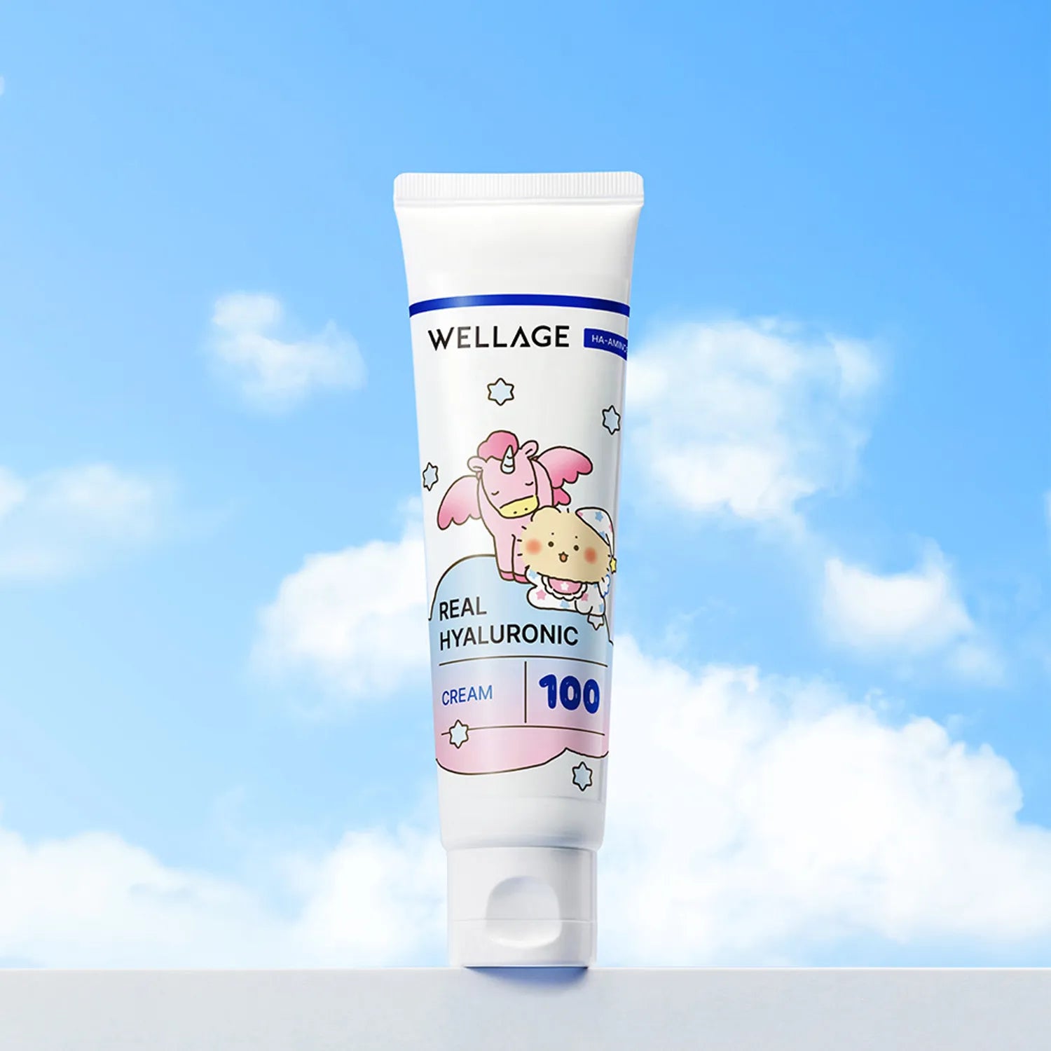 [mangomee EDITION] WELLAGE Real Hyaluronic 100 Cream 50ml Double Pack (+Key Cap)