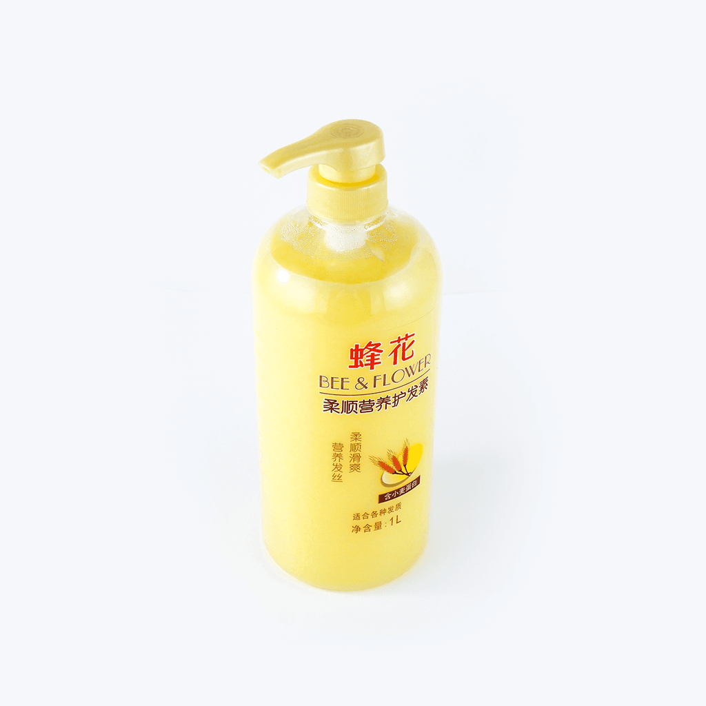 蜂花BEE&FLOWER 麦蛋白柔顺营养护发素 1L 滋润保湿 修护毛躁 强韧发丝 减少分叉 干发炸毛发质