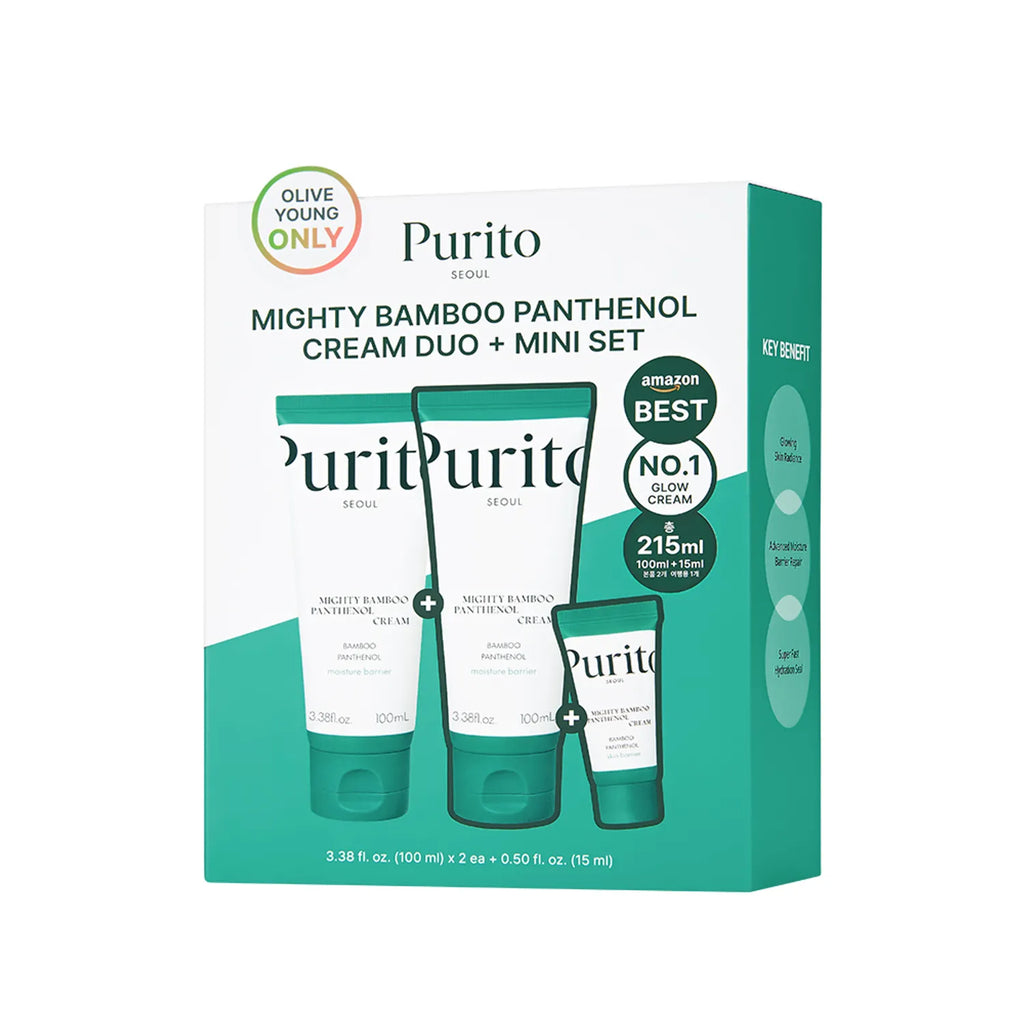 Purito Seoul Mighty Bamboo Panthenol Cream 100ml Duo Set (+15ml)