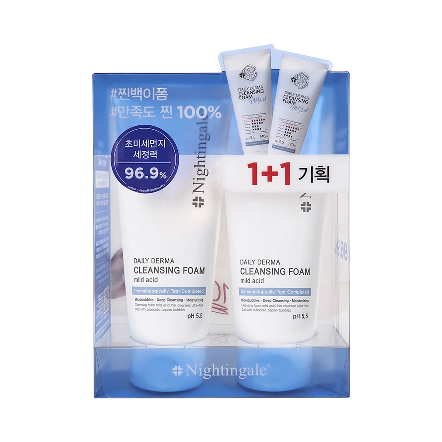 Nightingale Daily Derma Cleansing Foam Mild Acid 1+1