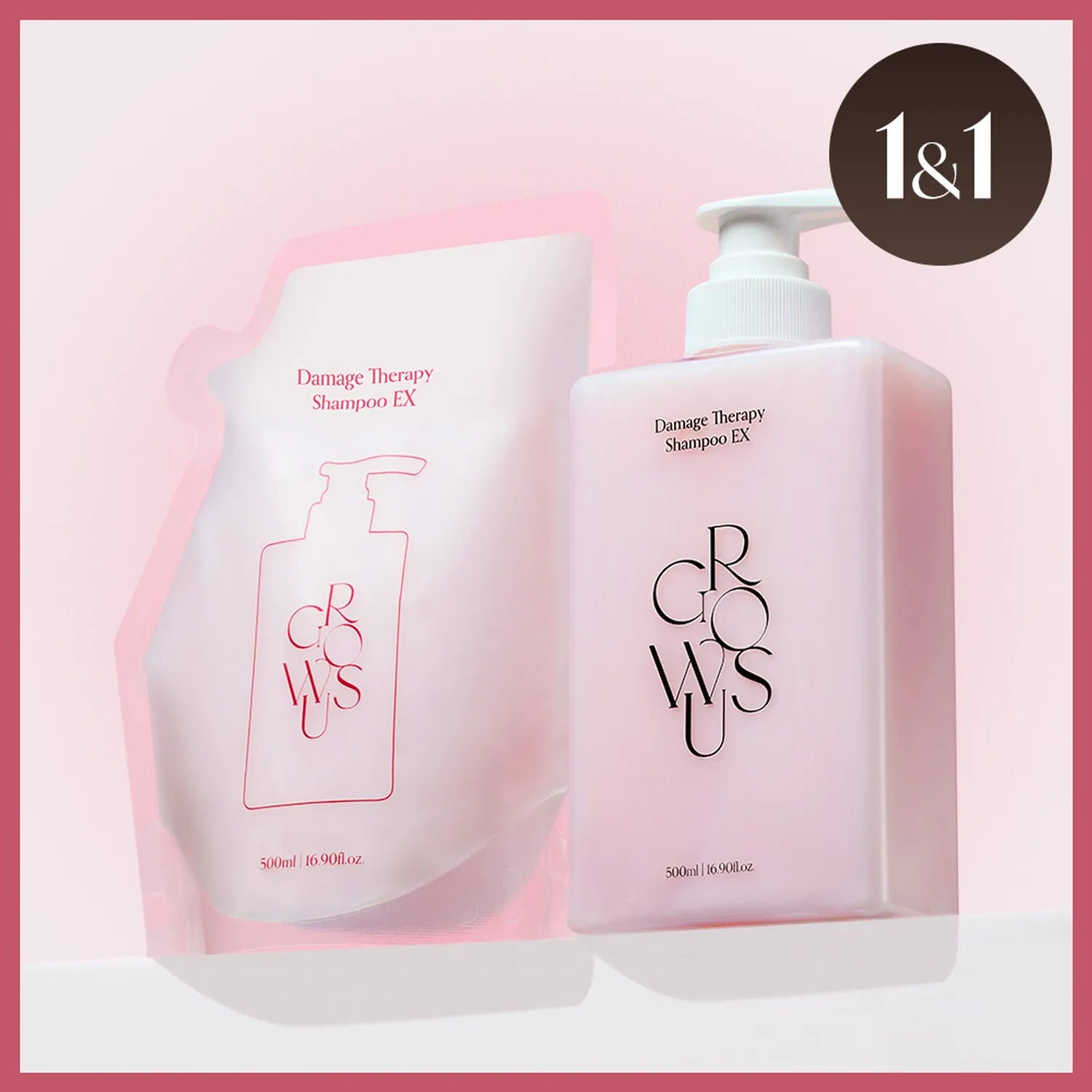 growus Damage Therapy Shampoo EX 500ml Refill Set