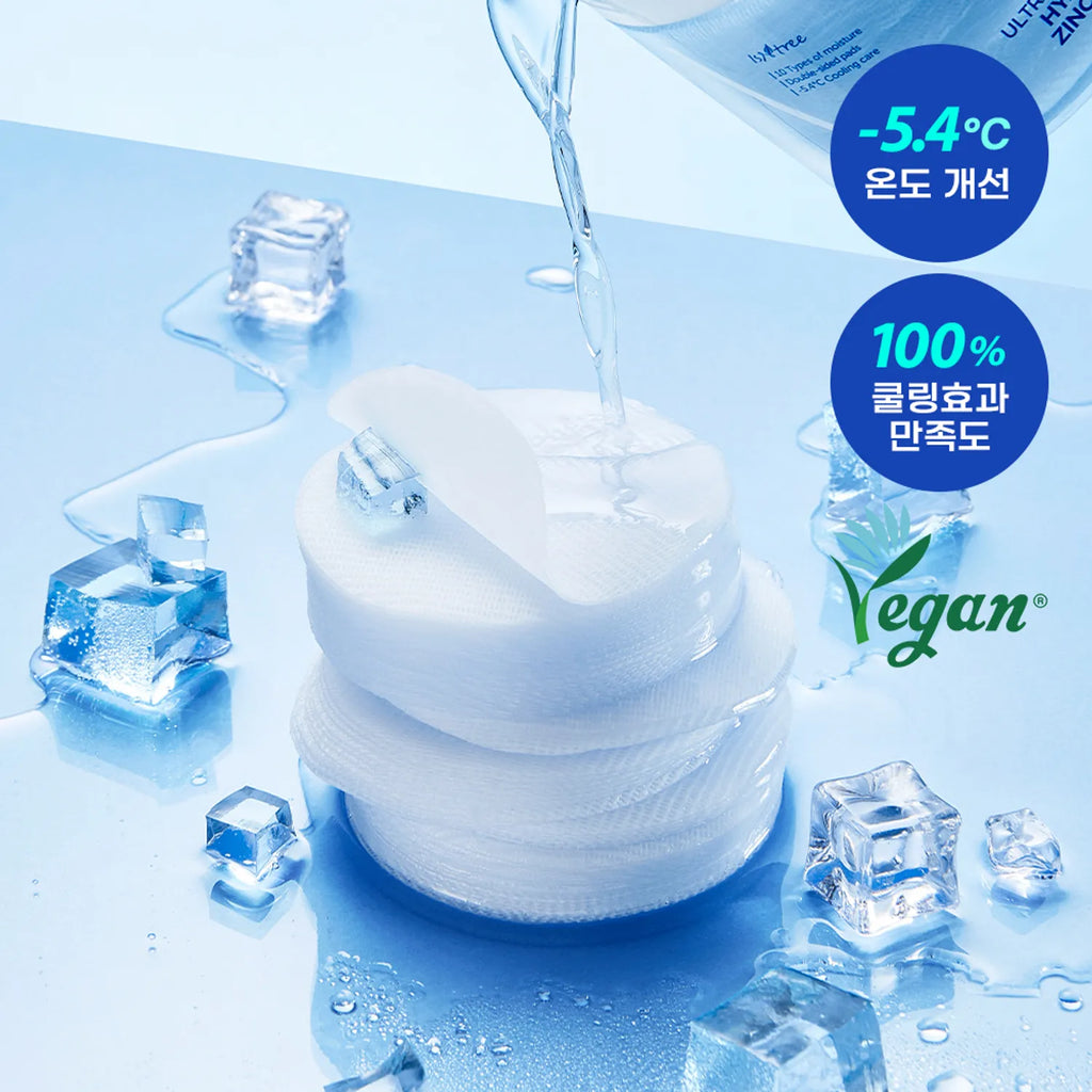 Isntree Ultra-Low Molecular Hyaluronic Acid Zinc Coling Pad 60P