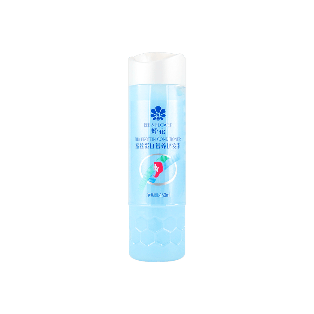 蜂花BEE&FLOWER 柔亮营养护发素 蚕丝蛋白护发 450ml 柔软光滑亮泽 滋润保湿修护 毛躁干发炸毛发质