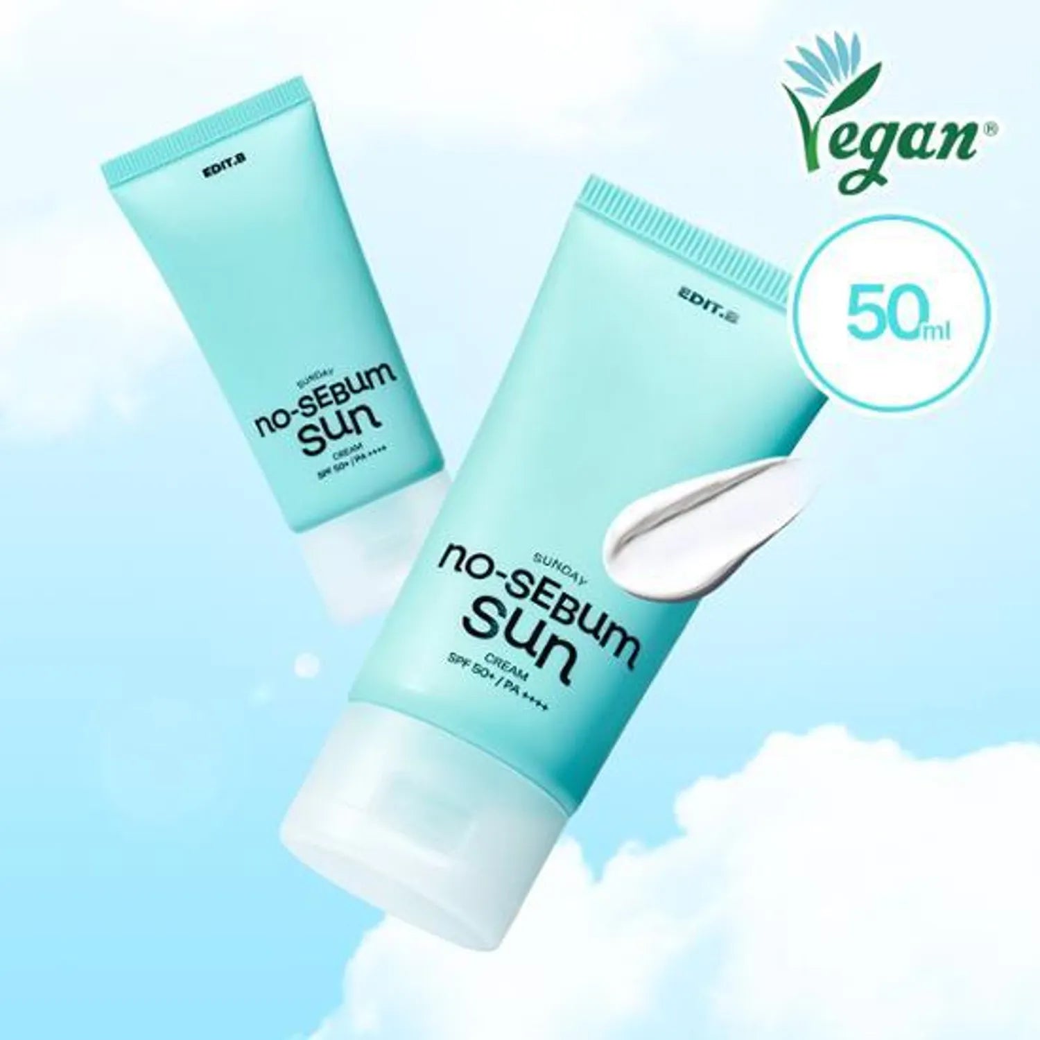 EDIT.B Sunday No Sebum Sun Cream 50ml SPF50+ PA++++