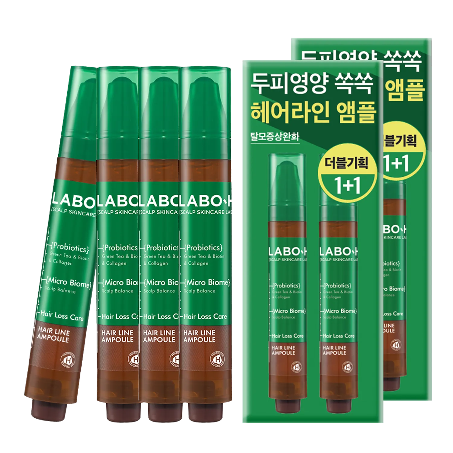 [STOCK UP SET] LABO-H Hairline Ampoule 15ml Double Pack x2 (4pcs)