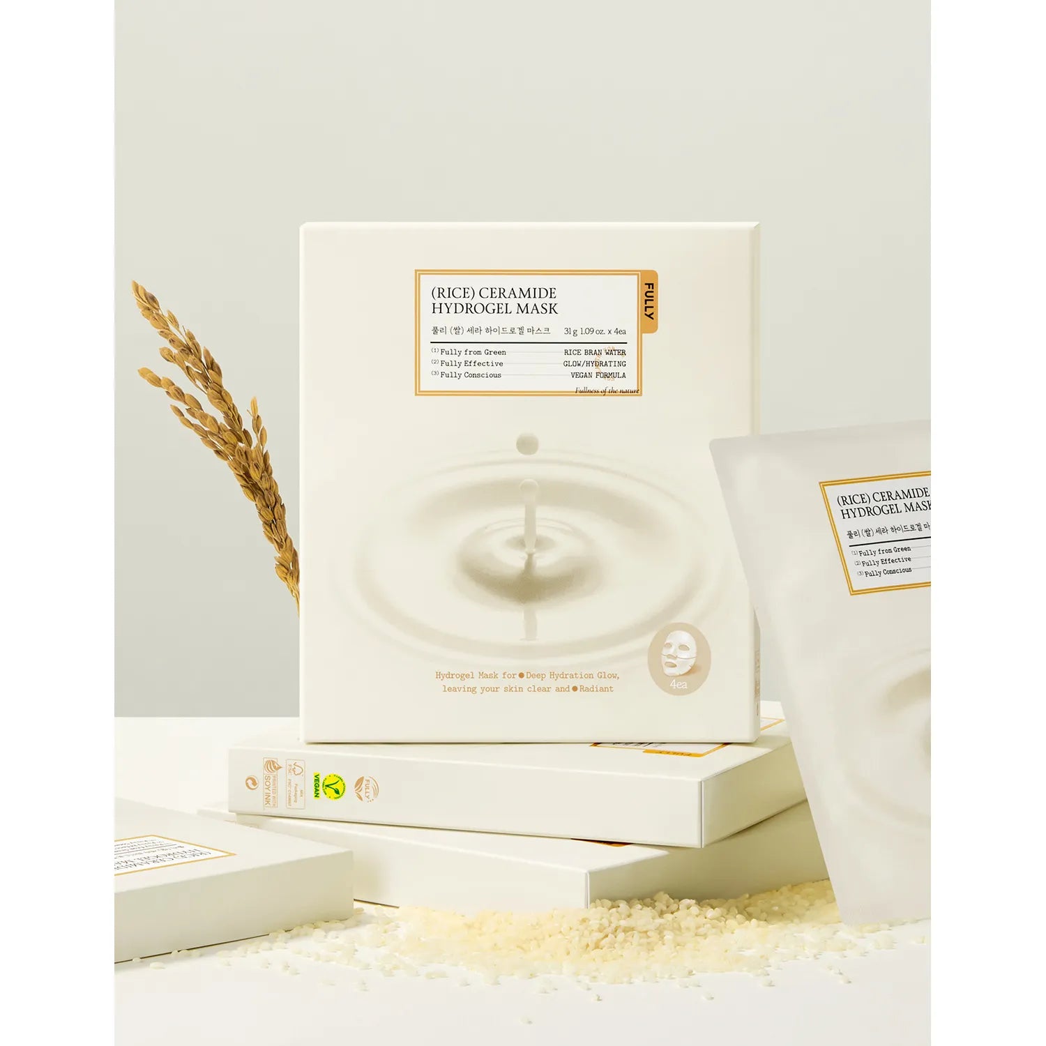 fully Rice Ceramide Hydrogel Mask Sheet 4ea