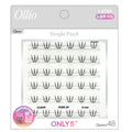 Ollio No Glue Eyelash #Clear Single [PACK Plus] (Short/Wide) (48pcs/36pcs)