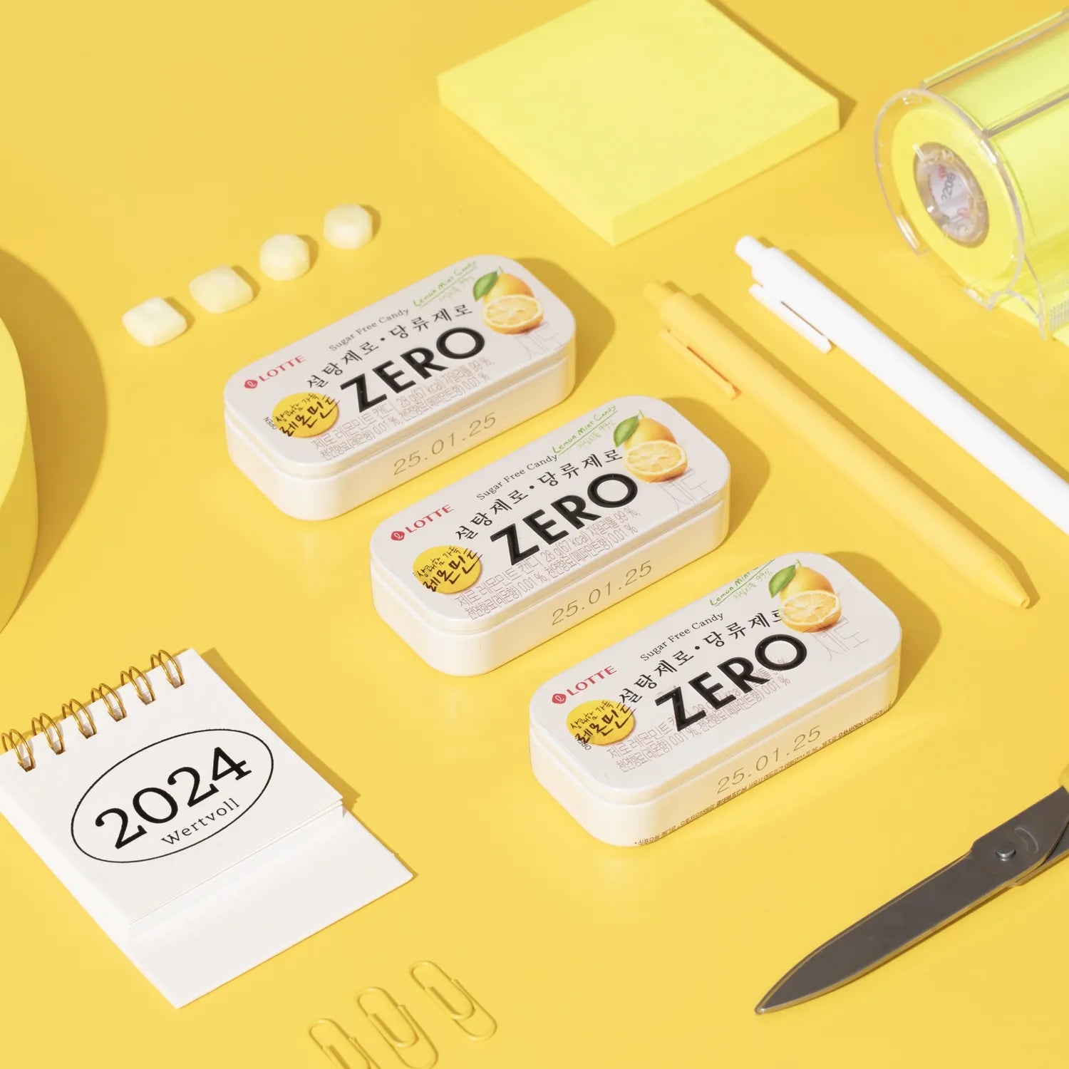 LOTTE Zero Mint Candy #Lemon 28g