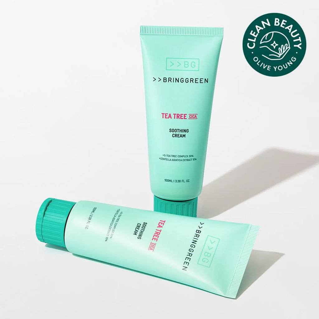 [Angyeong Mandu Edition] BRINGGREEN Tea Tree Cica Soothing Cream Plus 100ml Double Pack
