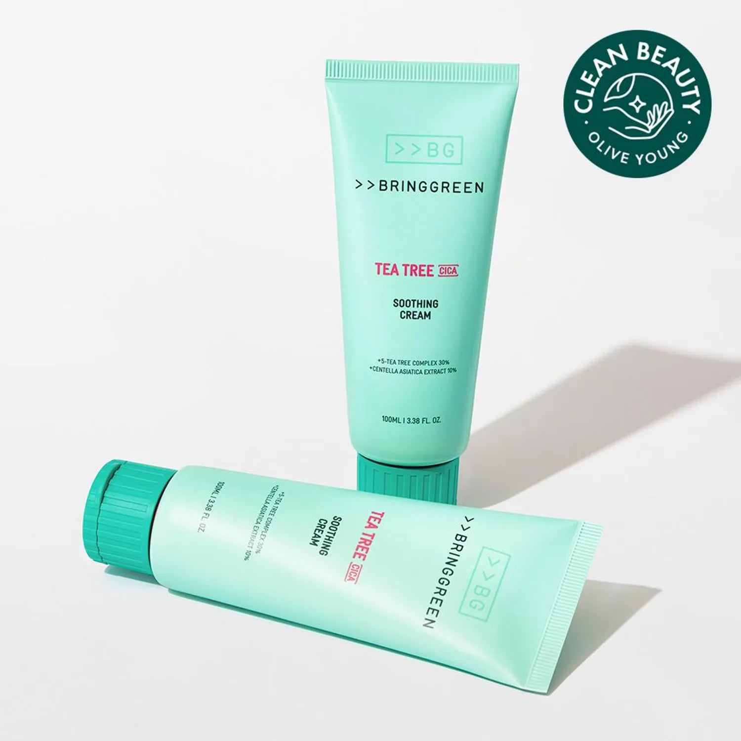 [Angyeong Mandu Edition] BRINGGREEN Tea Tree Cica Soothing Cream Plus 100ml Double Pack
