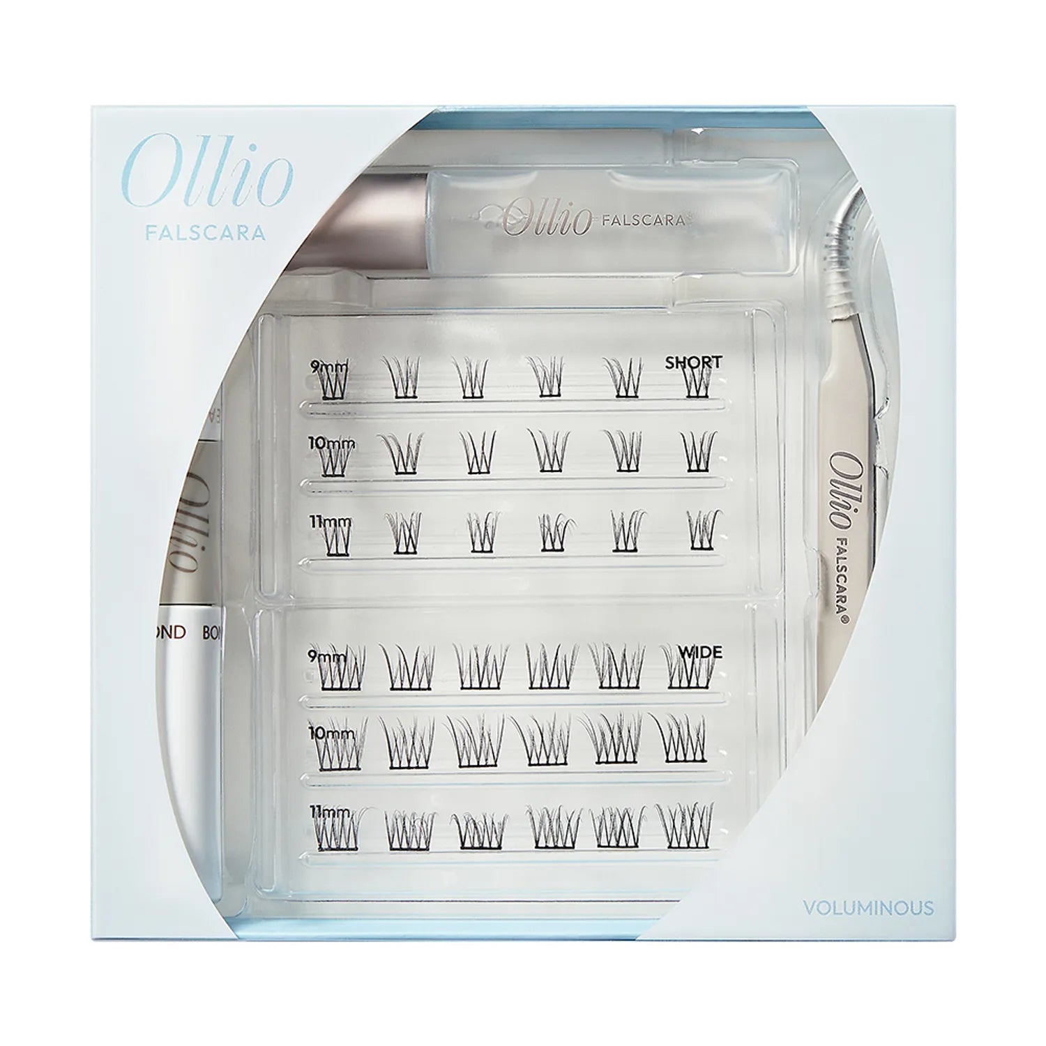 Ollio Falscara Eyelash All-in-One [KIT] (9/10/11mm) 36pcs (+Mini Bond, Tweezer, Mini Remover)