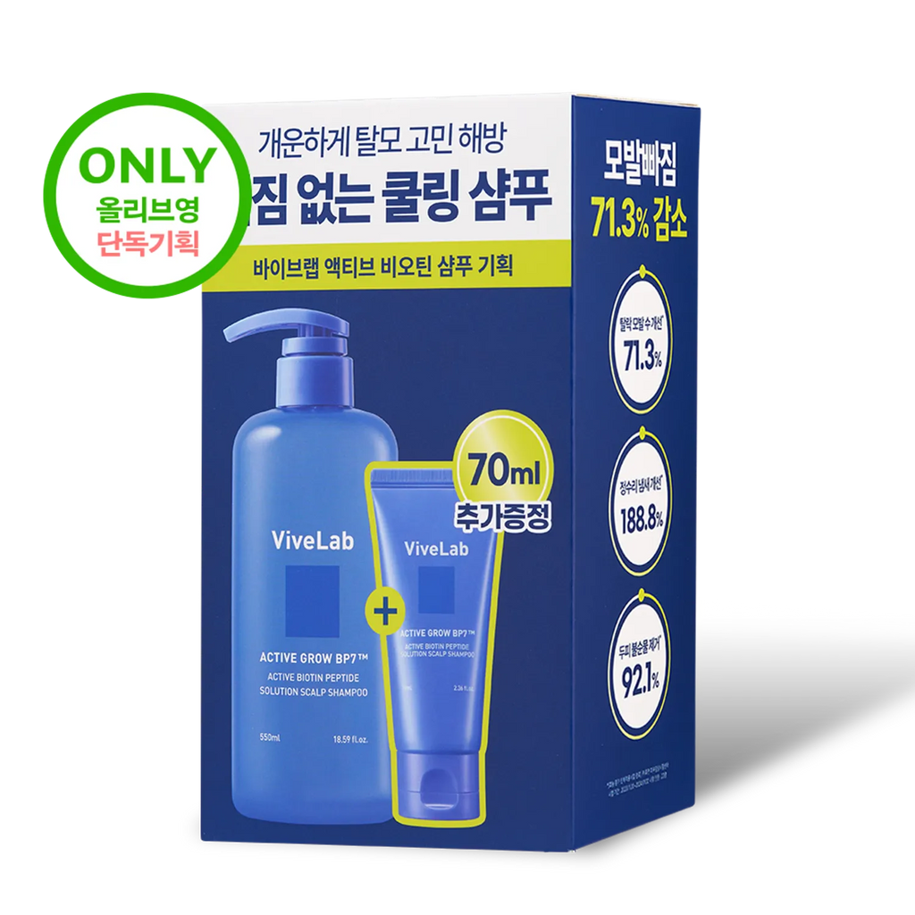 vivelab Active Biotin Peptide Solution Scalp Shampoo 550ml Set (+70ml)