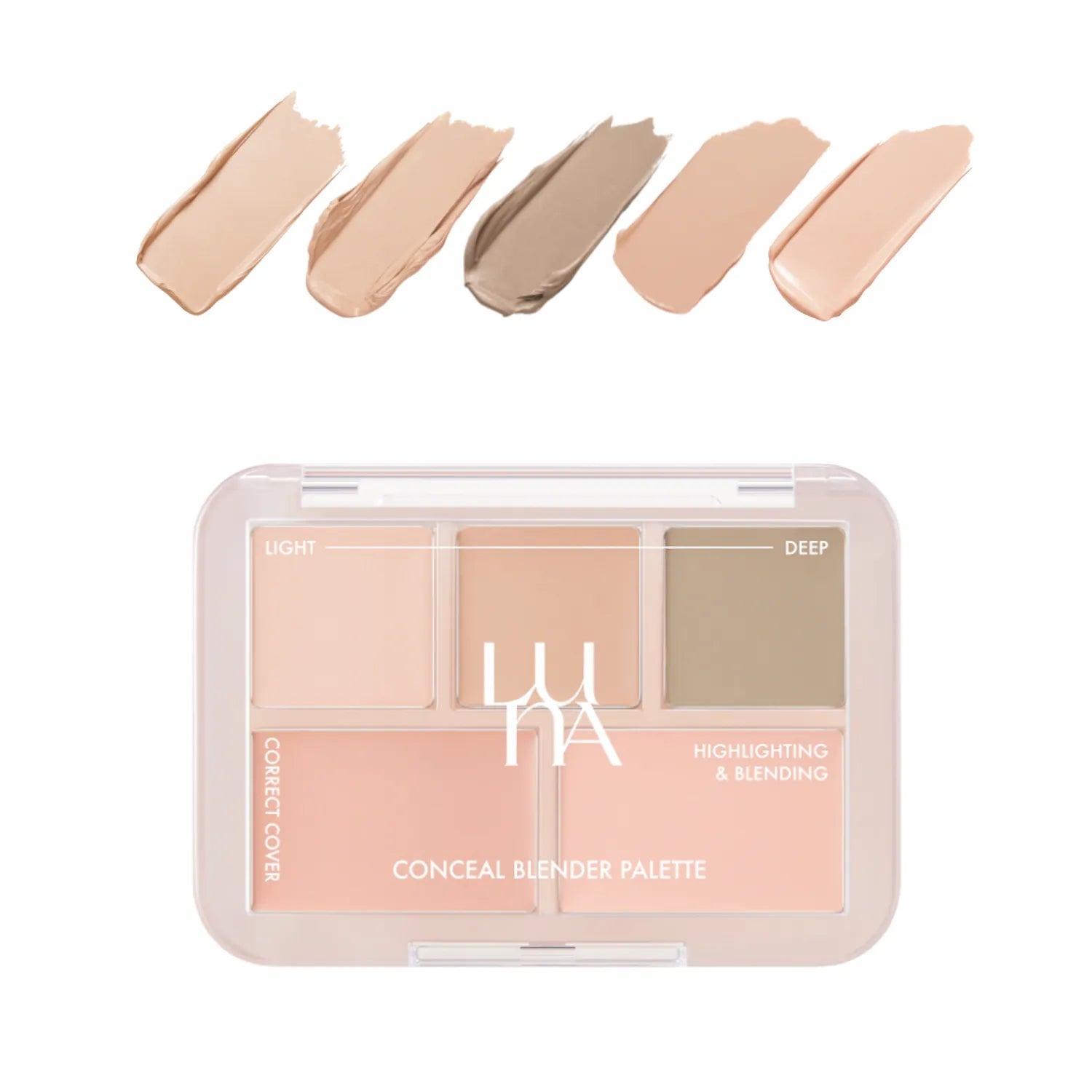 LUNA Conceal Blender Palette Clear Cover 6g (5 Shades)