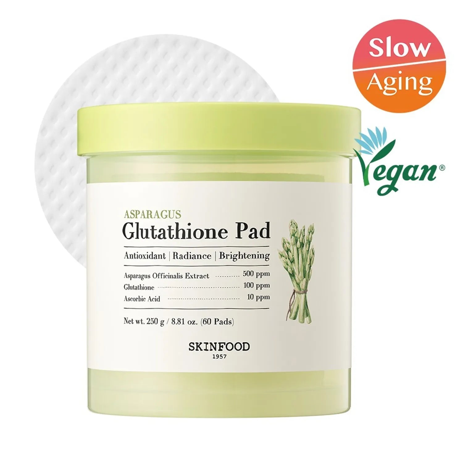 SKINFOOD Asparagus Glutathione Pad 60P