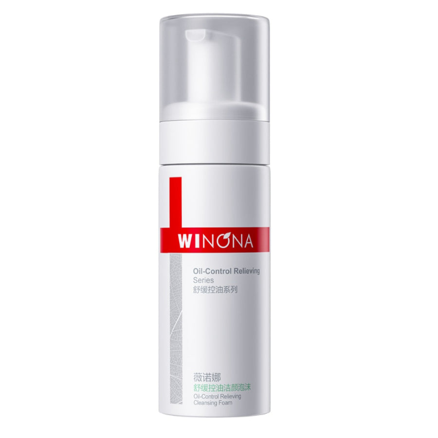 Winona Soothing Oil-Control Cleansing Foam 150ml: Hydrating and moisturizing, amino acid formula, controls oil, exfoliates, removes blackheads, soothes and repairs the skin barrier, suitable for sensitive skin.
