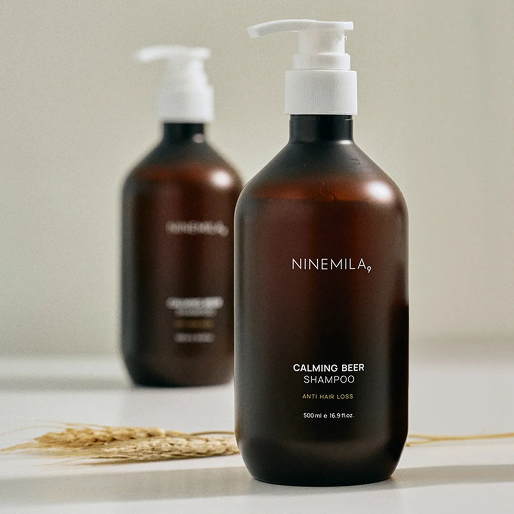NINEMILA Calming Beer Shampoo 500ml Set (+Shampoo 60ml)