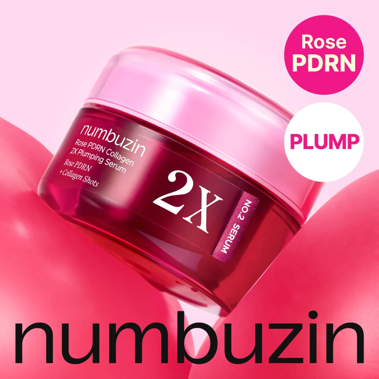 numbuzin No. 2 Rose PDRN Collagen 2X Plumping Serum 30ml