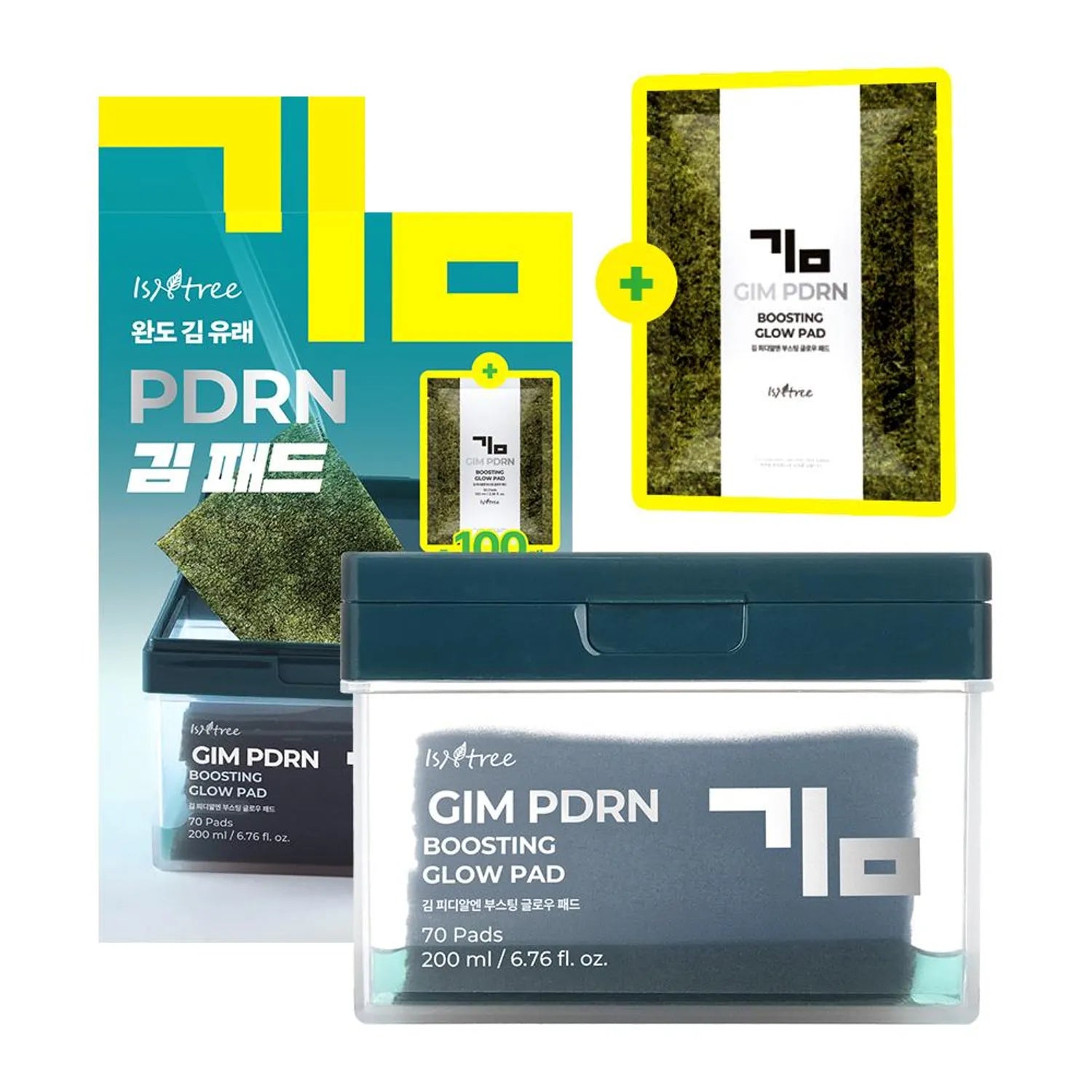 Isntree GIM PDRN Boosting Glow Pad 70P Set (+30P)