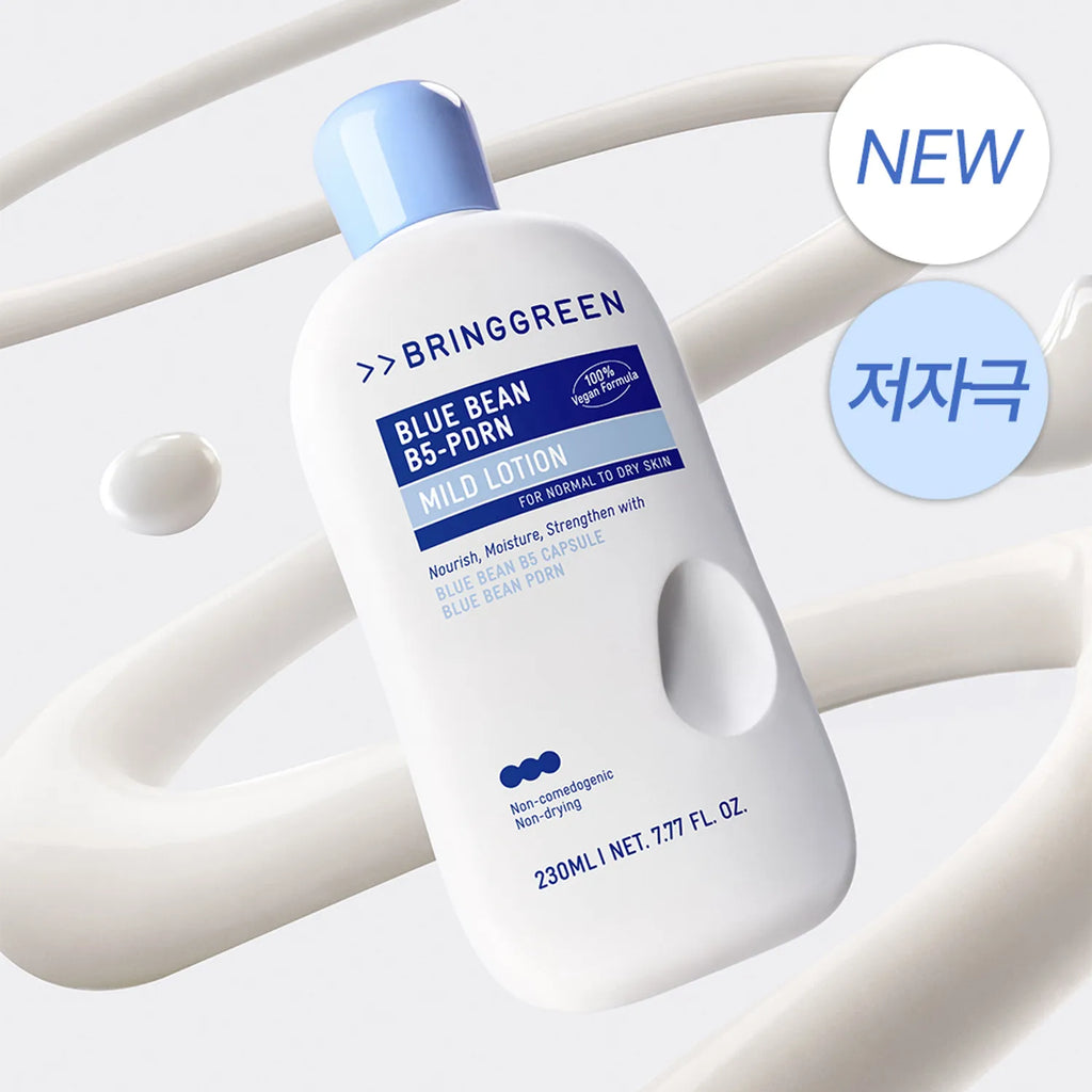 BRINGGREEN Blue Bean B5-PDRN Mild Lotion 230ml Set (+Blue Bean Cream 7ml)