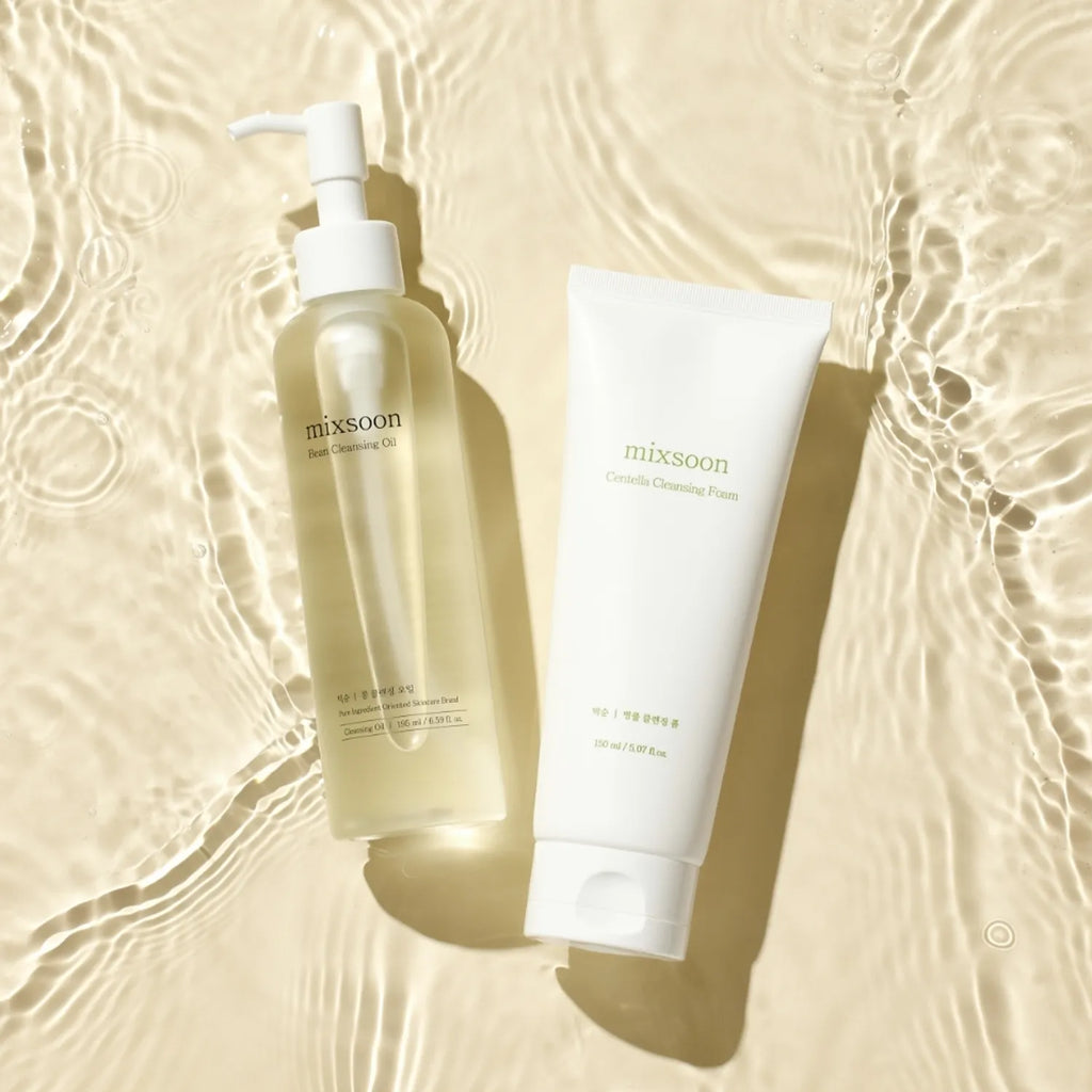 mixsoon Double Step Cleansing Duo Set (Centella Cleansing Foam 150ml + Bean Cleansing Oil 195ml)