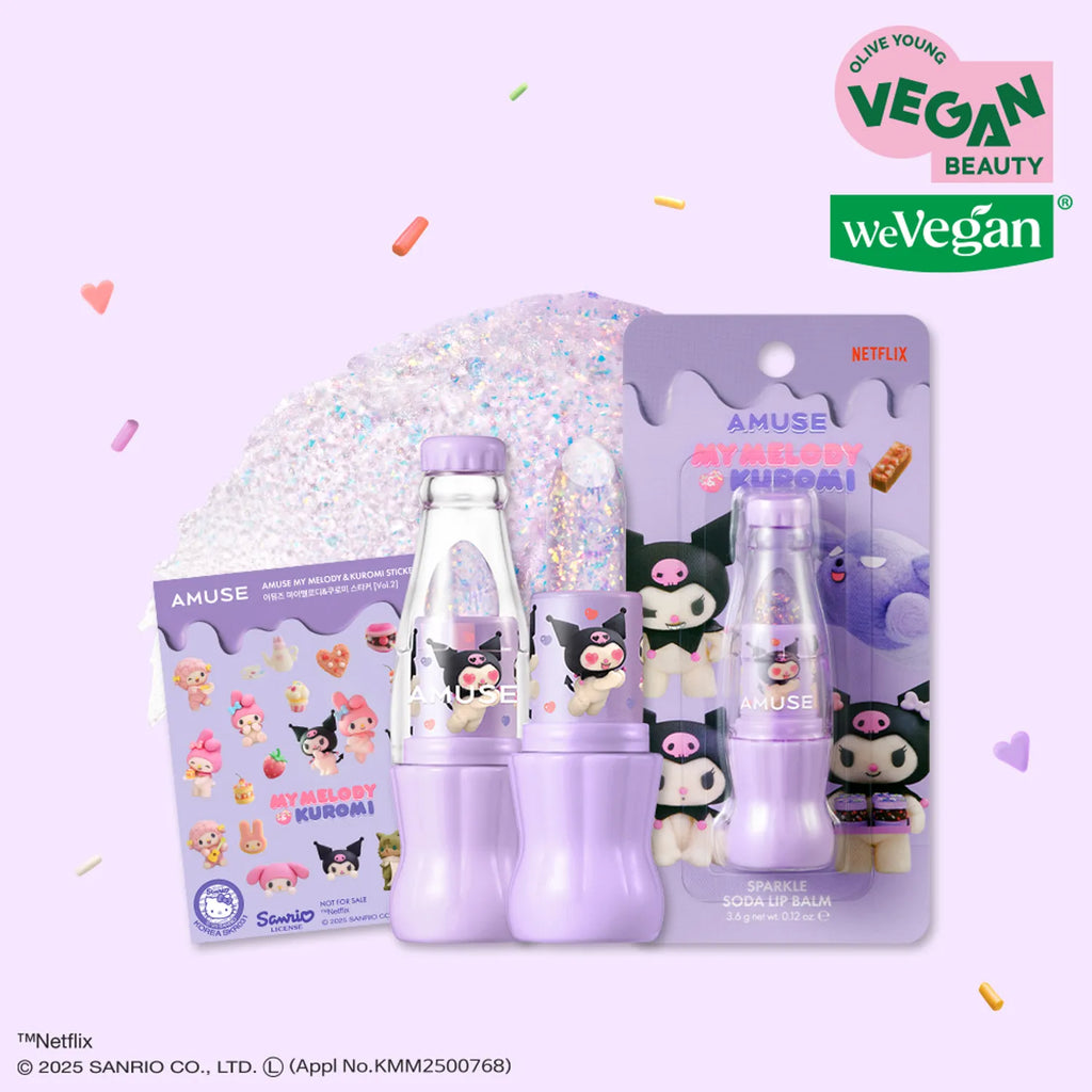 [MY MELODY & KUROMI EDITION] AMUSE Sparkle Soda Lip Balm