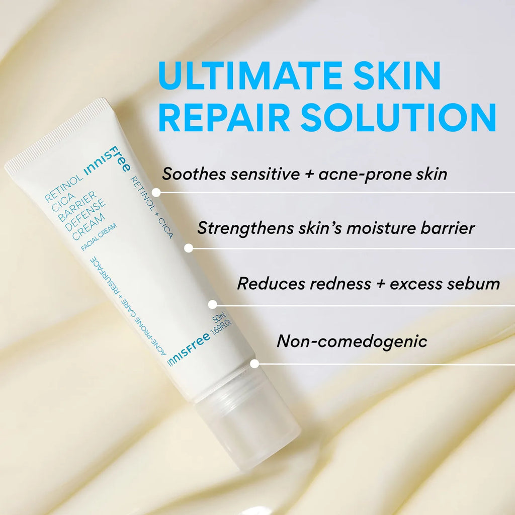 INNISFREE Retinol Cica Barrier Defense Cream 50ml Set (+30ml)