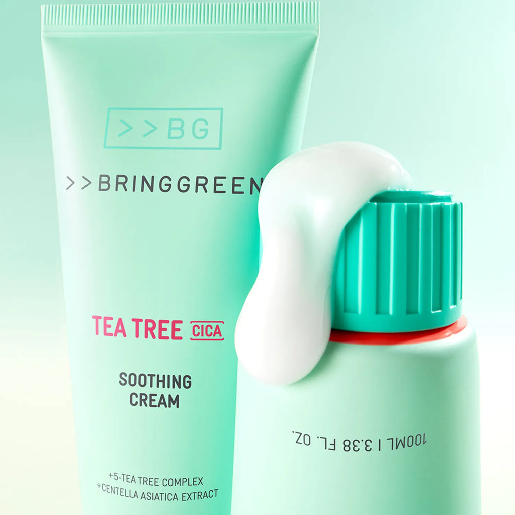 BRINGGREEN Tea Tree Cica Soothing Cream+ 100mL 2ea (Sebum Control Kit 3ea)